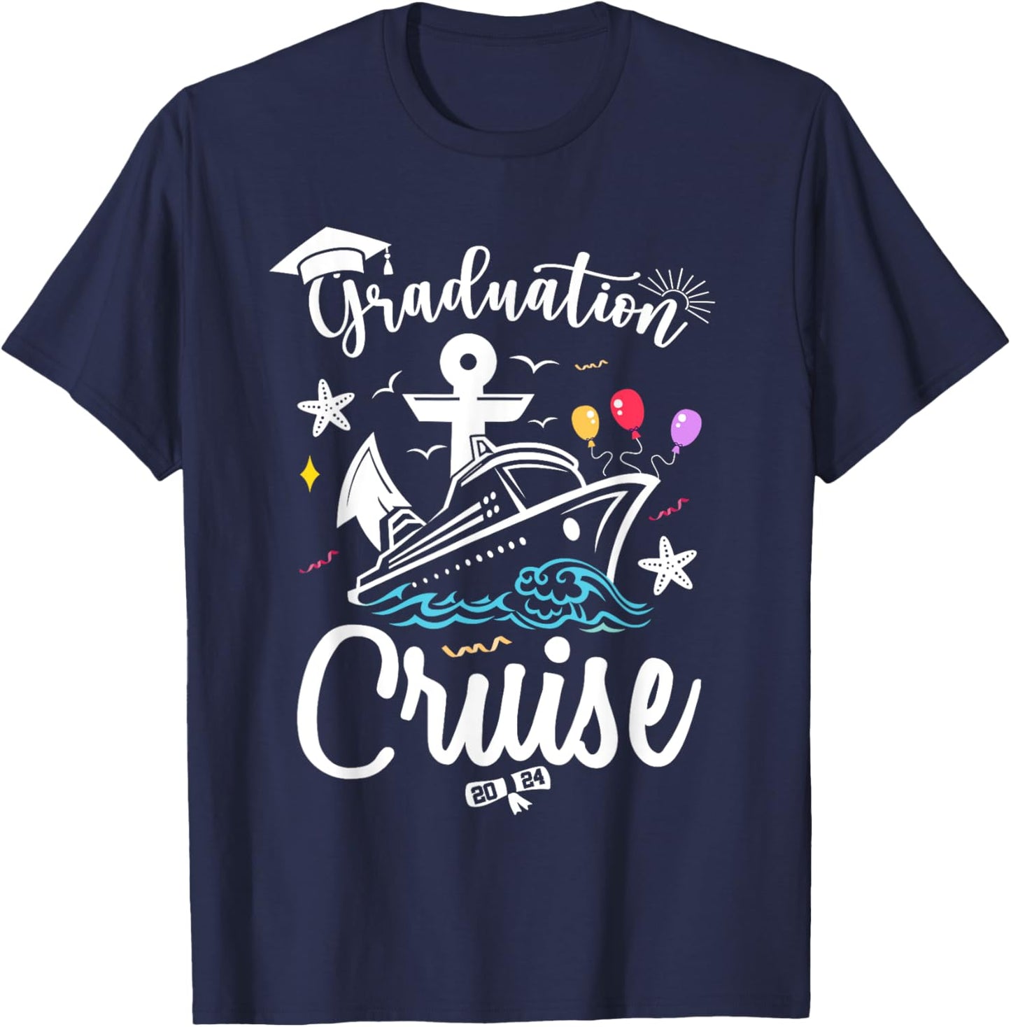 Graduation Cruise 2024 Summer Senior Grad Cruise 2024 Trip Men Women Girls Kids T-Shirt - T-Shirt | Navy