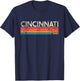 Vintage Retro Cincinnati Ohio Distressed Souvenir T-Shirt - T-Shirt | Navy