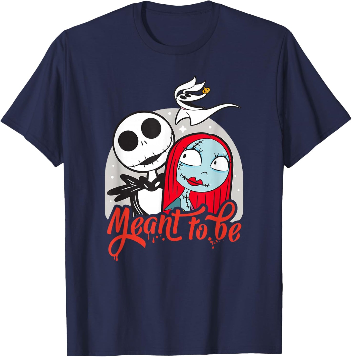 Disney The Nightmare Before Christmas Jack & Sally T-Shirt - T-Shirt | Navy