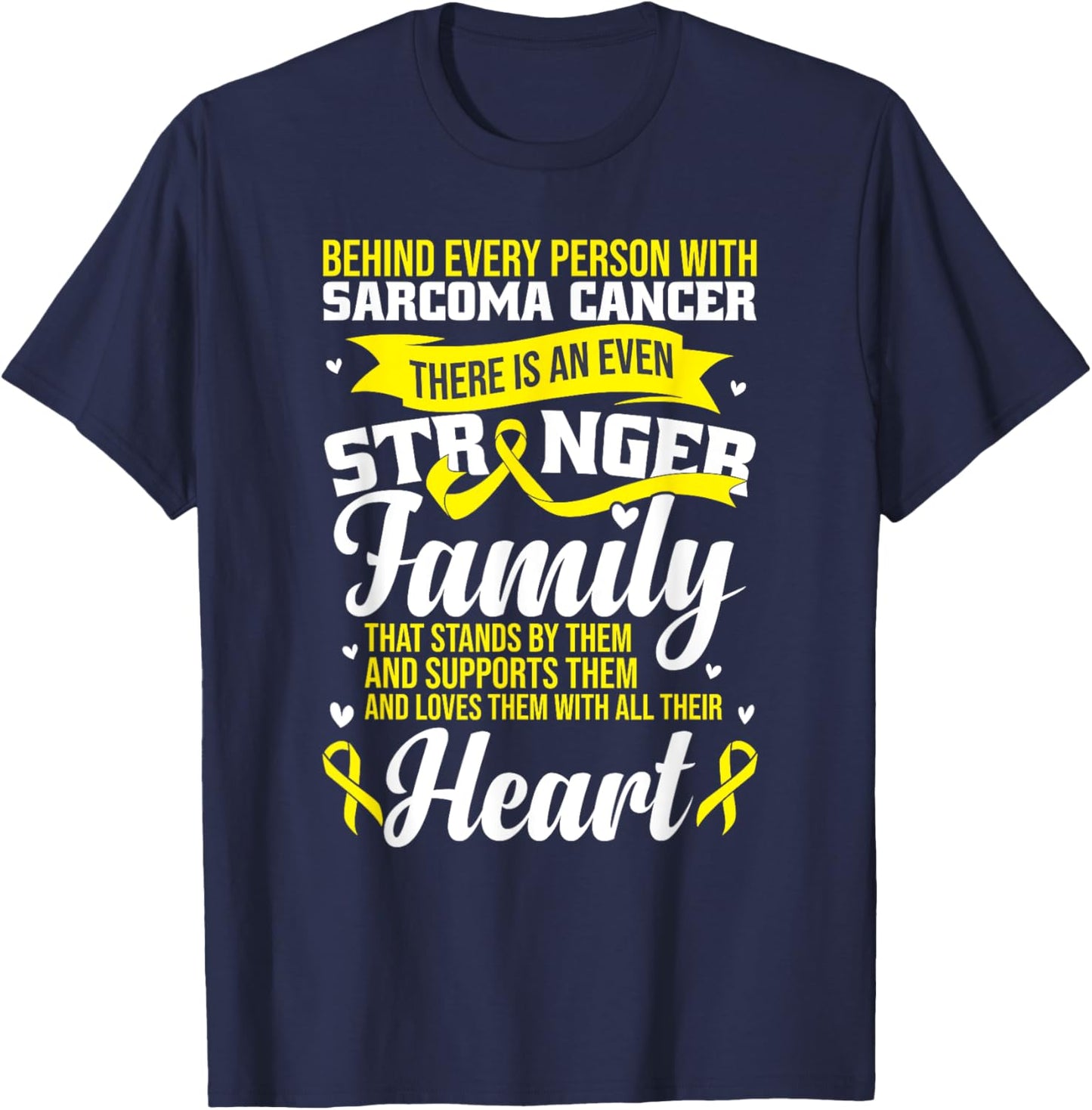 Sarcoma Cancer Support T-Shirt - T-Shirt | Navy