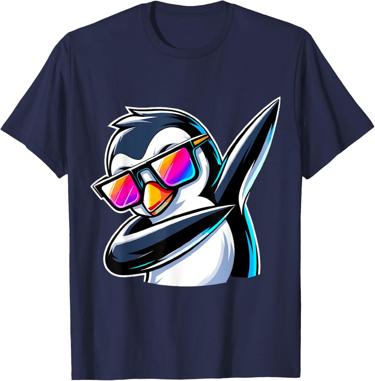 Dabbing Penguin T-Shirt - T-Shirt | Navy