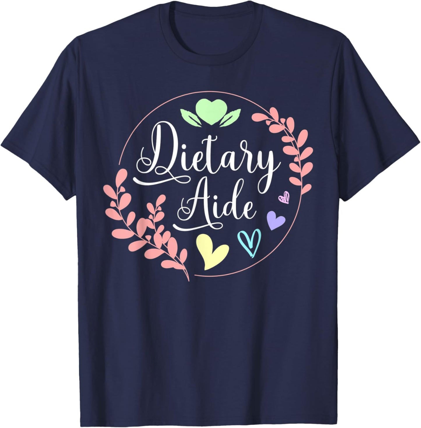 Dietary Aide Heart T-Shirt - T-Shirt | Navy