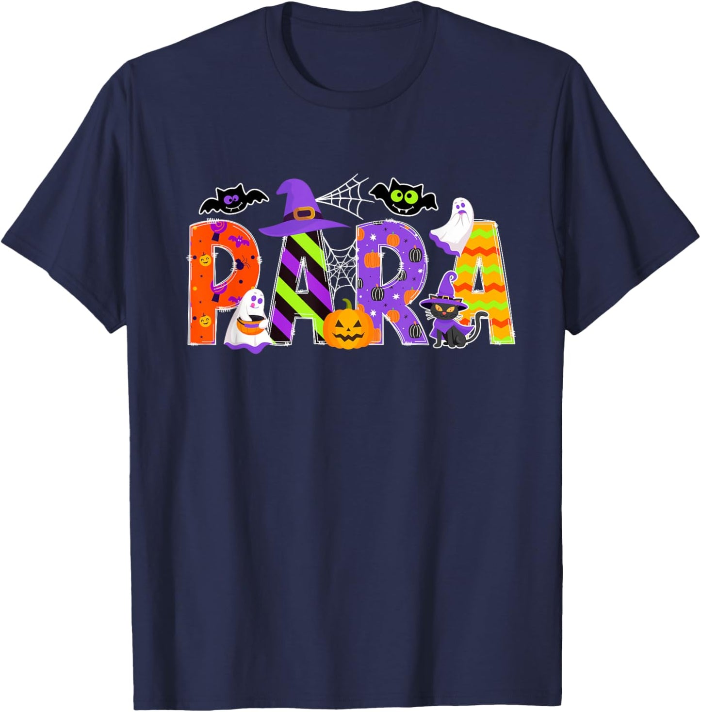 Spooky Para Halloween Paraprofessional T-Shirt - T-Shirt | Navy