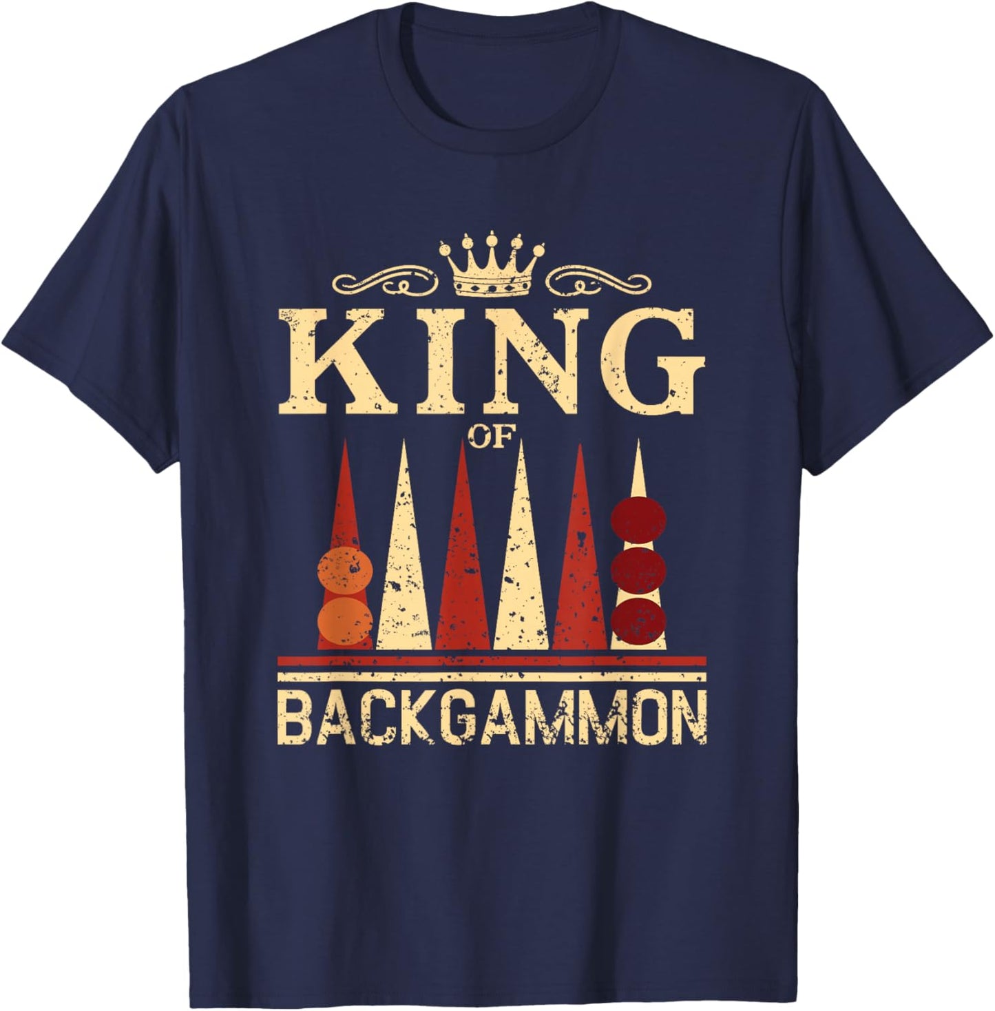 King of Backgammon T-Shirt - T-Shirt | Navy