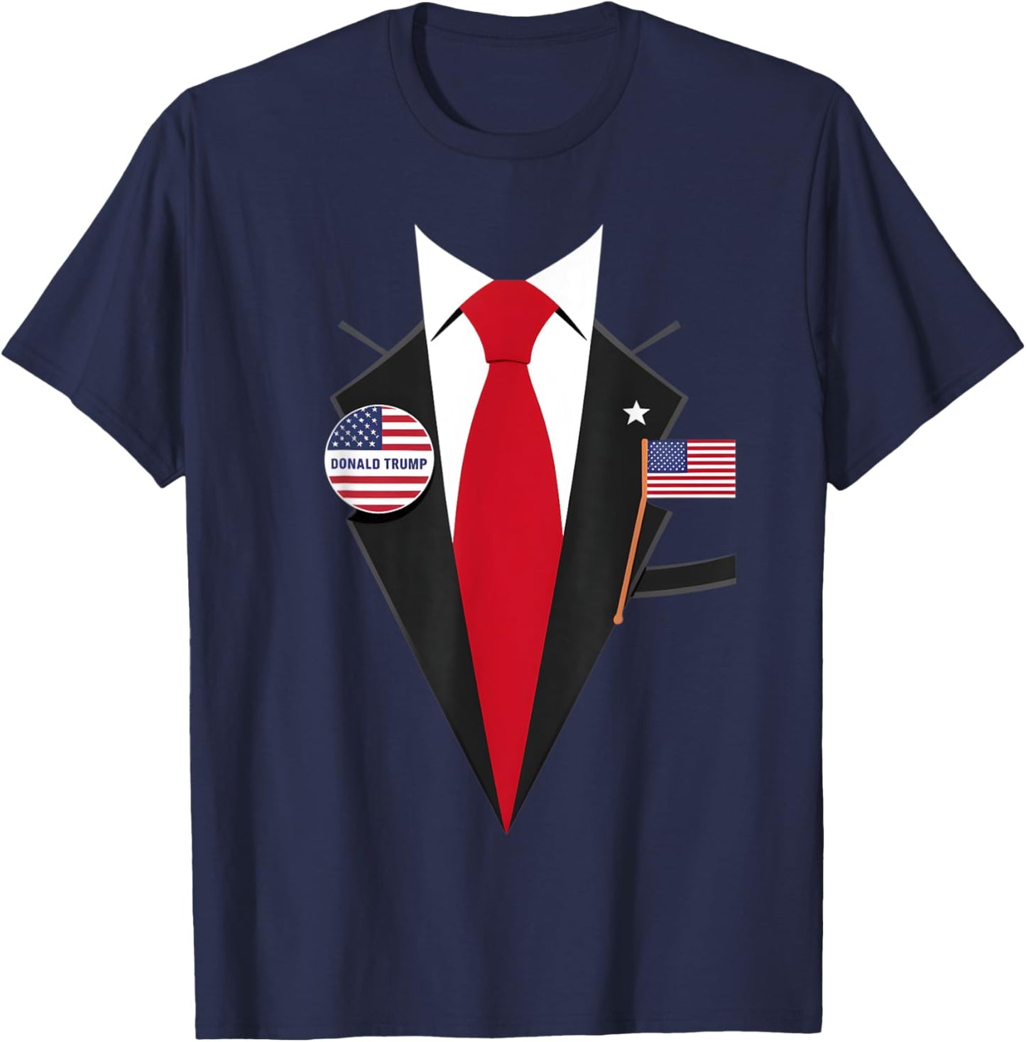 Donald Trump Suit and Tie Halloween Costume T-Shirt - T-Shirt | Navy