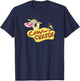 Cartoon Network Cow and Chicken Logo , Men's Adult Blue Short Sleeve V Neck , Small T-Shirt - T-Shirt | Navy