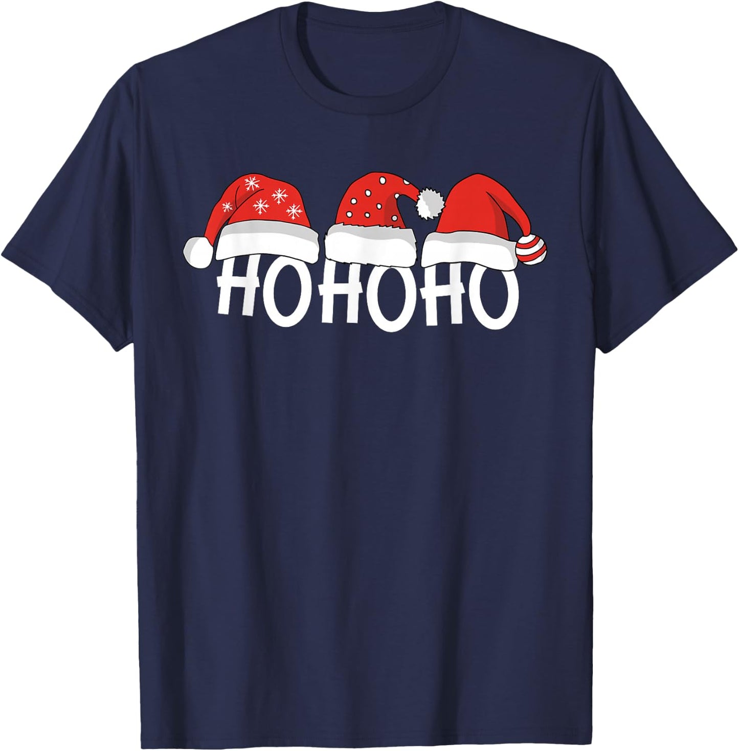 Ho Ho Ho Christmas T-Shirt - T-Shirt | Navy