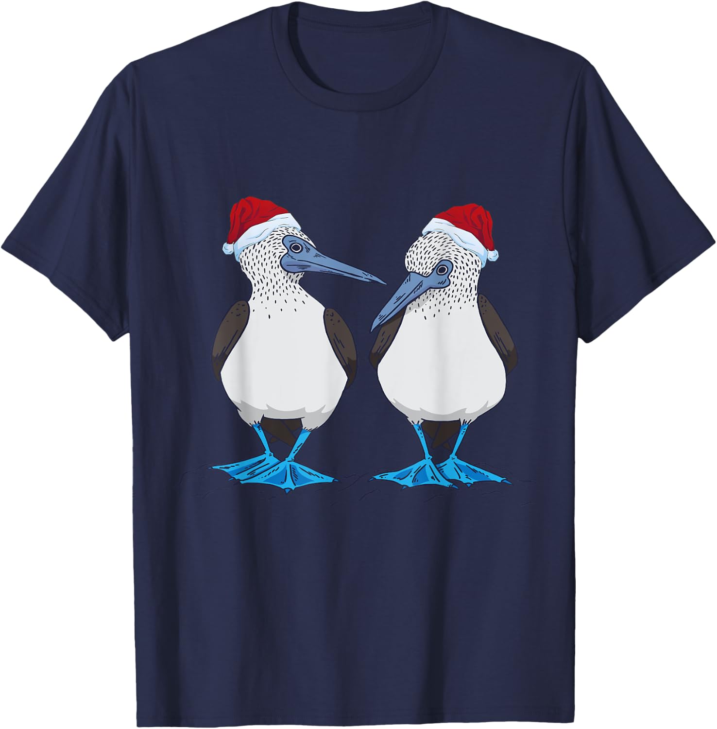 Christmas Blue Footed Booby Blue Bird Blue Foot Booby X-mas T-Shirt - T-Shirt | Navy