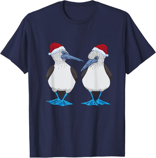 Christmas Blue Footed Booby Blue Bird Blue Foot Booby X-mas T-Shirt - T-Shirt | Navy