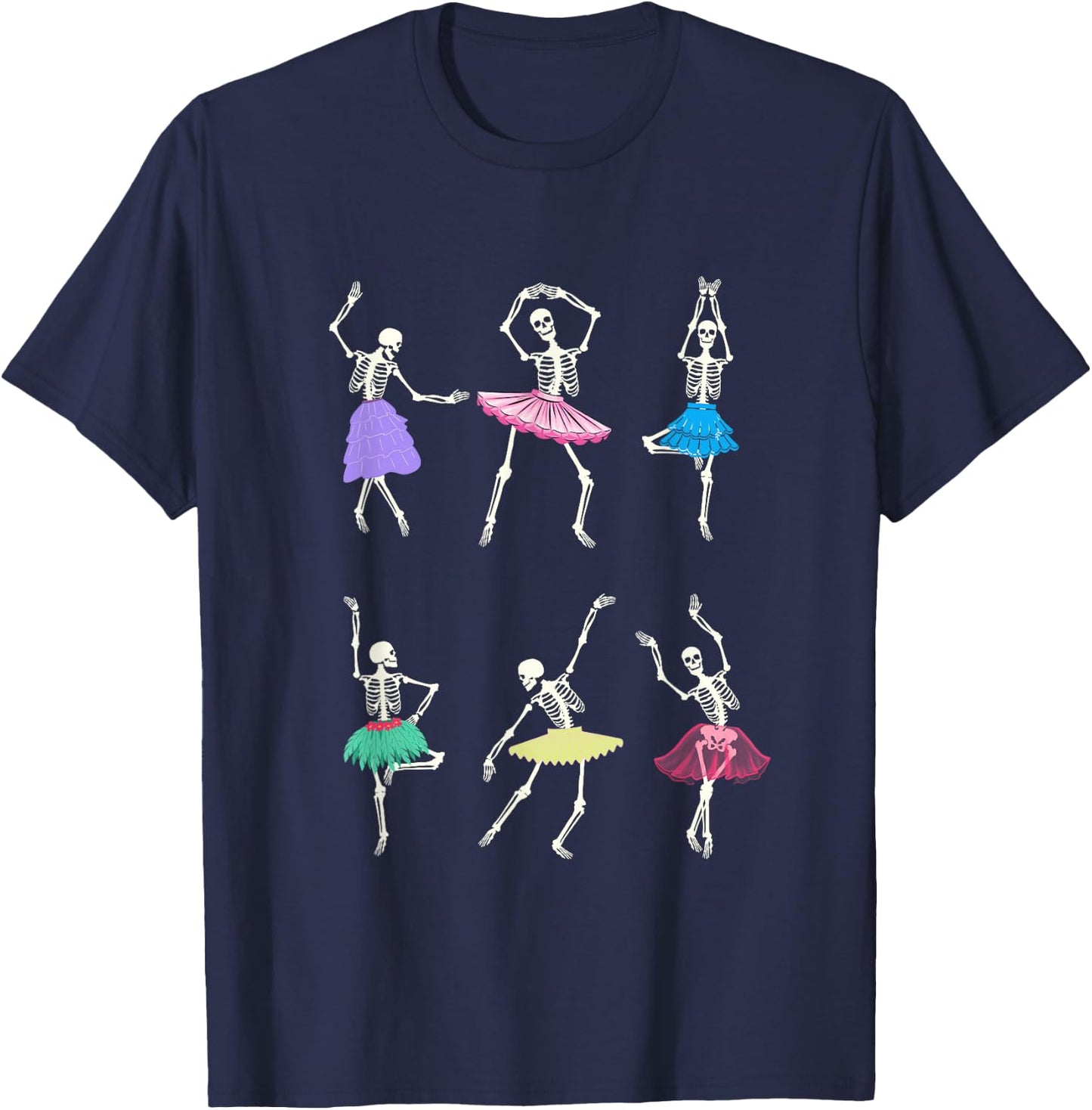 Skeleton Ballerinas Ballet Dance Cute Halloween Costume Girl T-Shirt - T-Shirt | Navy