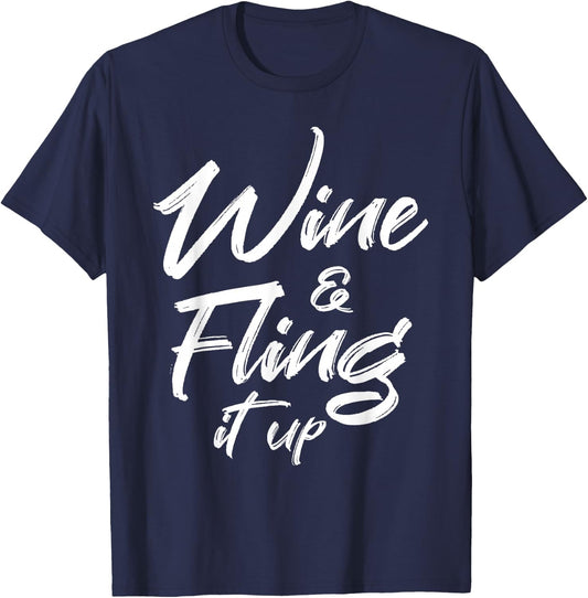 Wine und Spinner Funny Soca Party Gift T-Shirt - T-Shirt | Navy