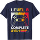 Level 8 Complete Level 9 Loading 8th Wedding Anniversary T-Shirt - T-Shirt | Navy