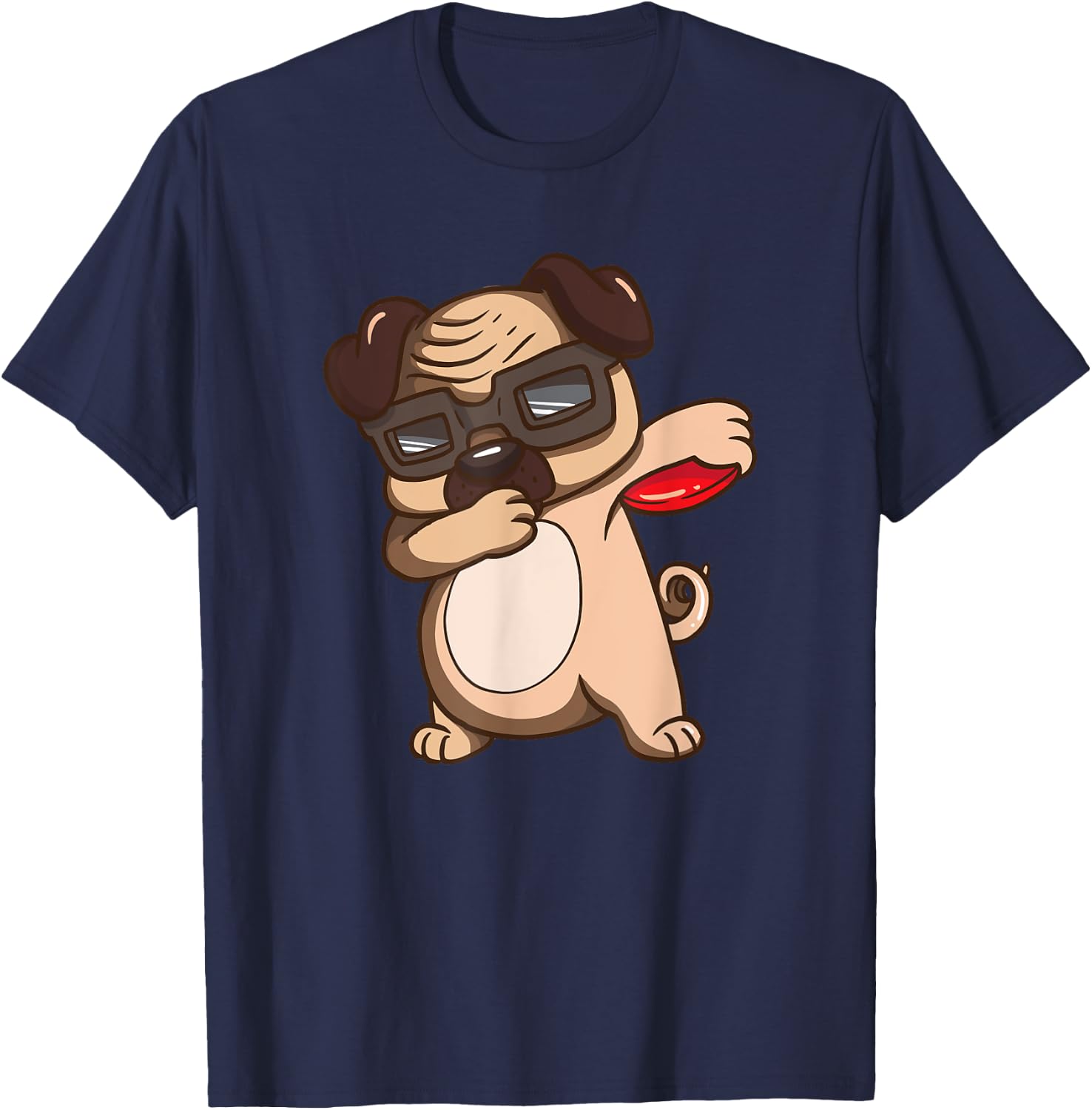 Disc Golf Pug Dog Shirt Kids Funny Disc Golf Gifts T-Shirt - T-Shirt | Navy