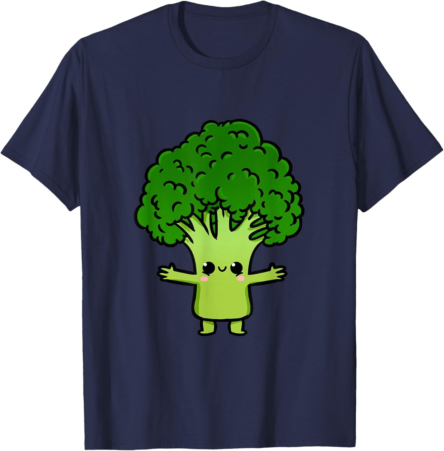 Kawaii Broccoli T-Shirt - T-Shirt | Navy