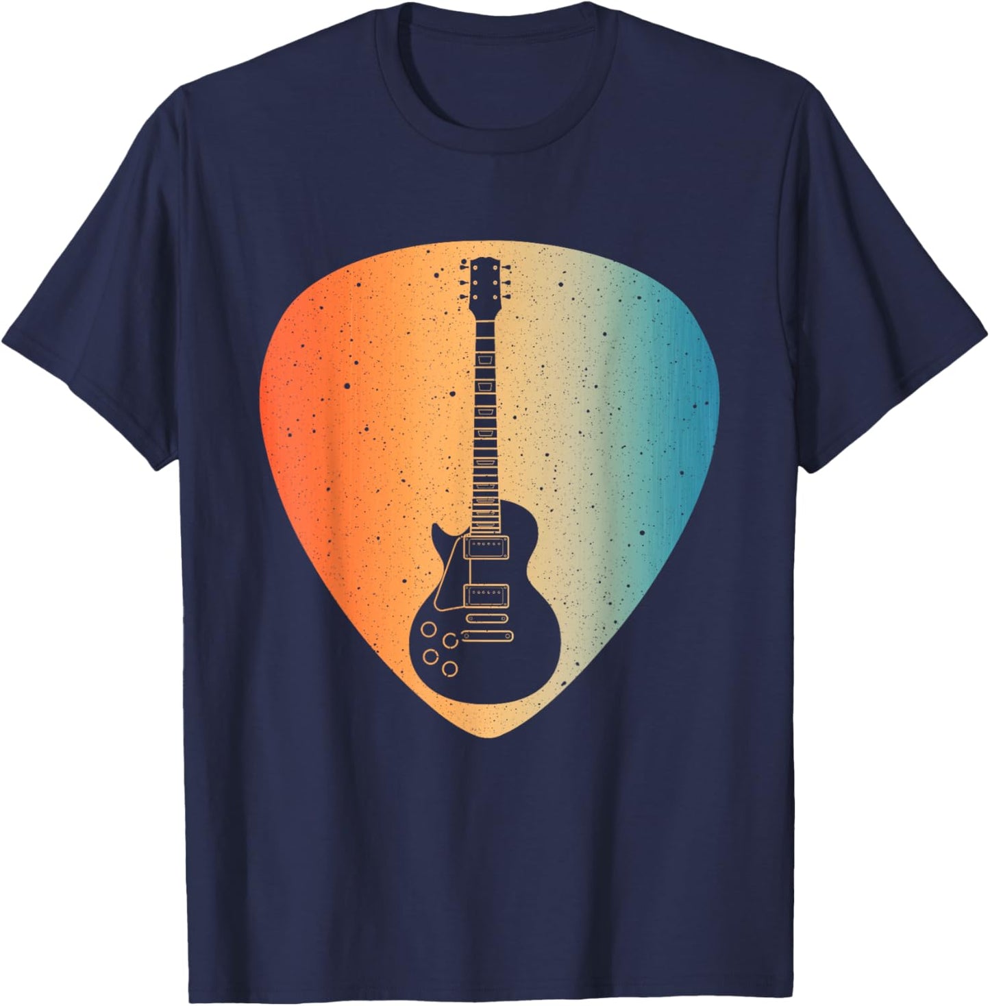 Cool Guitar Players Art Men Women Vintage Acoustic Guitarist T-Shirt - T-Shirt | Navy