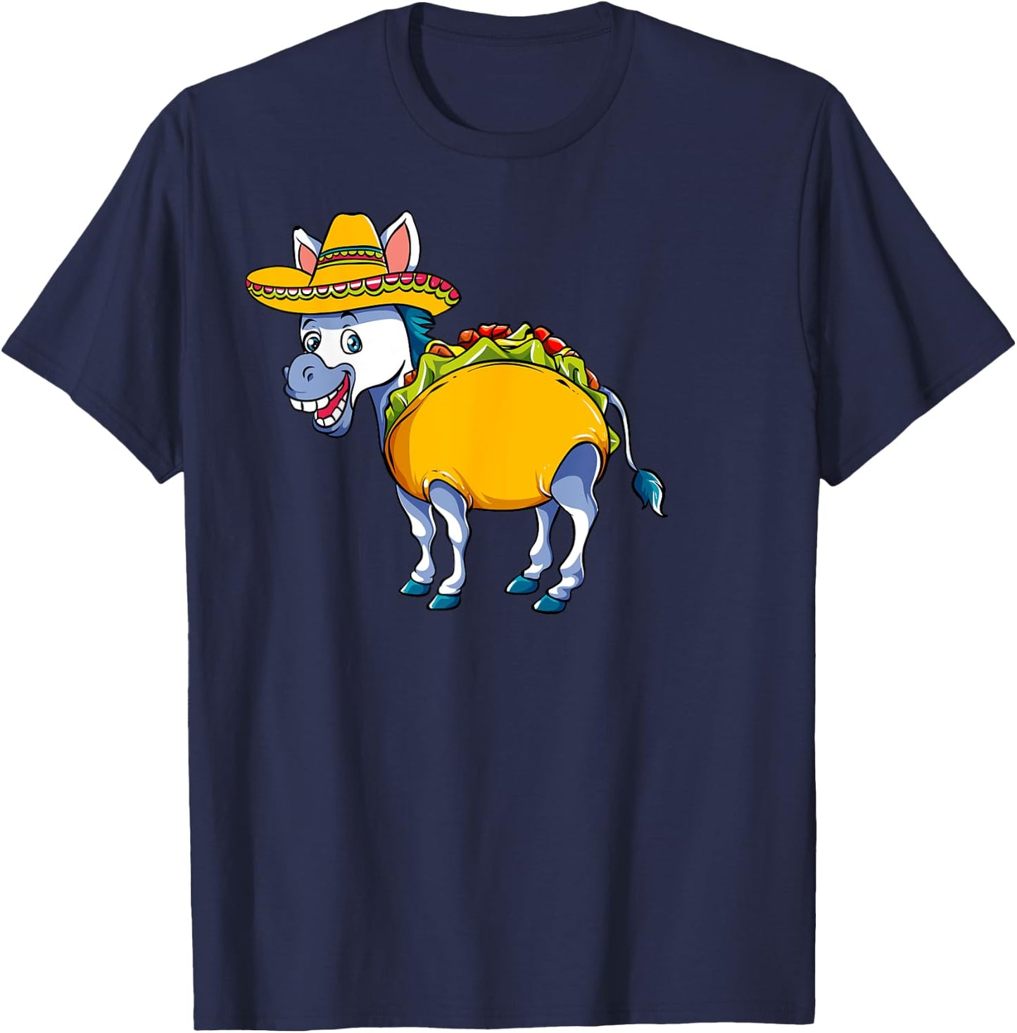 Donkey Taco Hilarious Burro Design for Cinco de Mayo T-Shirt - T-Shirt | Navy