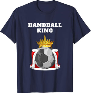 Handball Shirts for Boys | Boys Handball | Handball King | Black | Small | Short Sleeve T-Shirt - T-Shirt | Navy