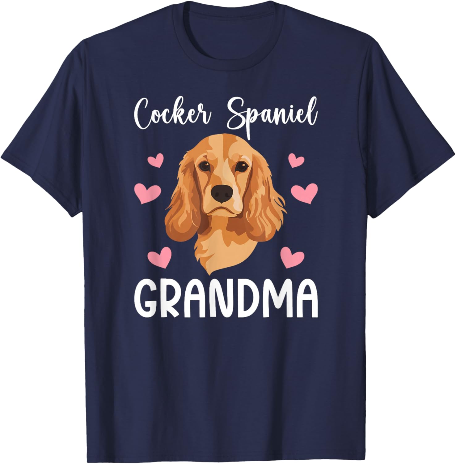 Cocker Spaniel Grandma Of A Cocker Spaniel Grandmother T-Shirt - T-Shirt | Navy