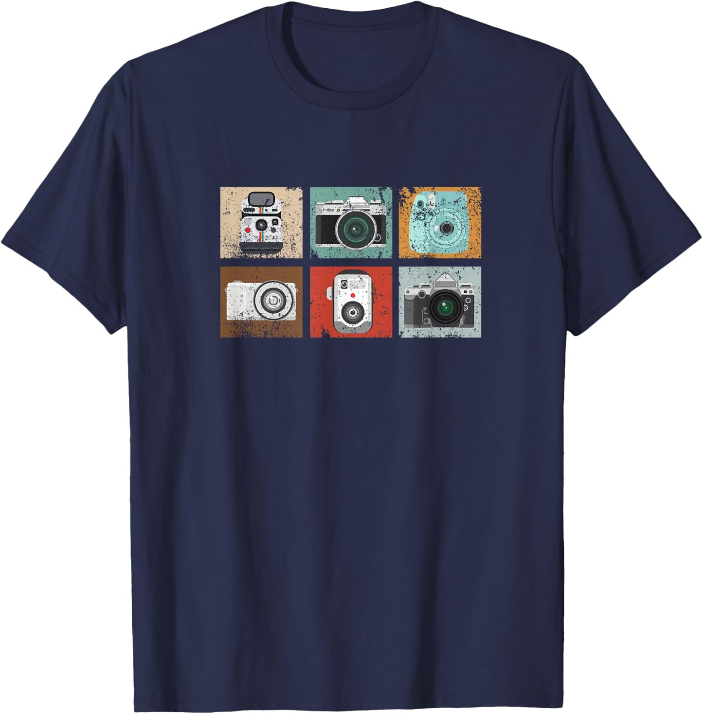Vintage Retro Camera T-Shirt - T-Shirt | Navy