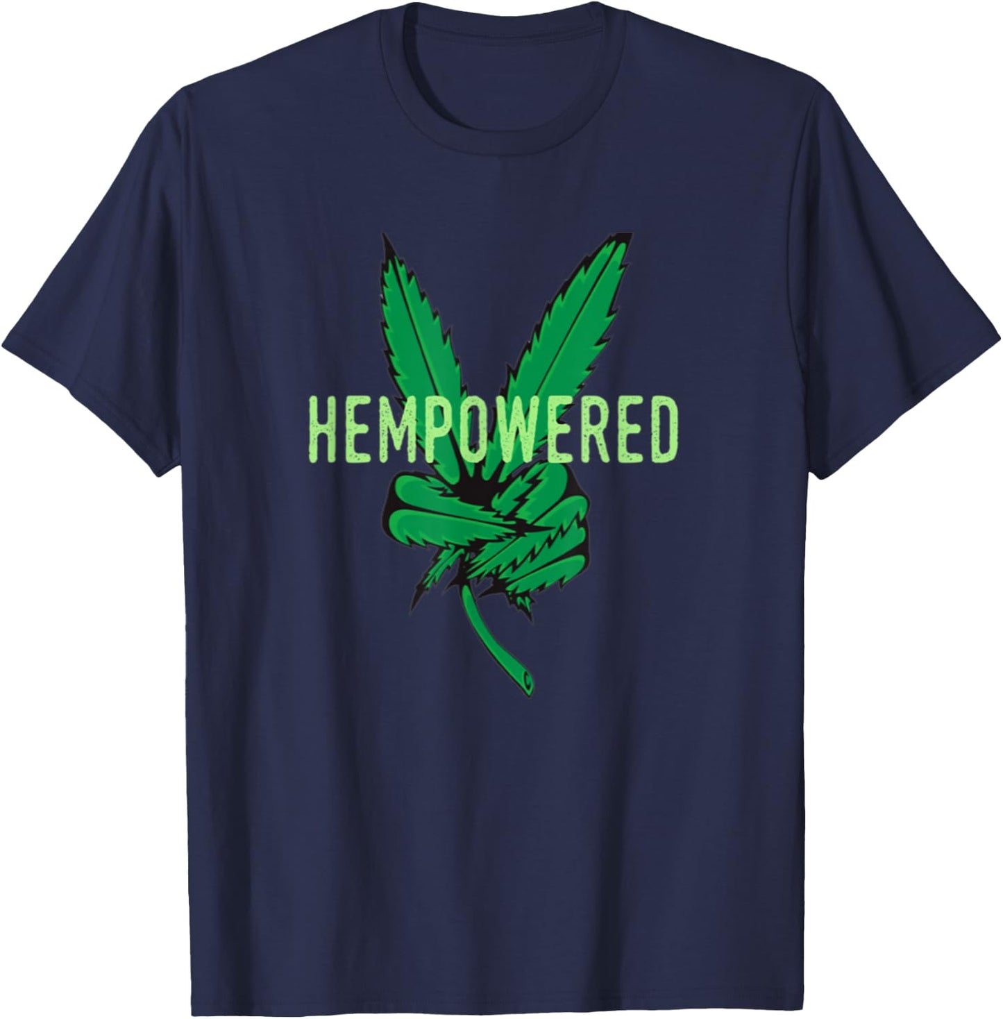 Hemp Farmer Shirt Hempowered Medical Cbd Oil T-Shirt - T-Shirt | Navy