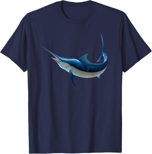 Beautiful Atlantic Blue Marlin Fish T-Shirt - T-Shirt | Navy