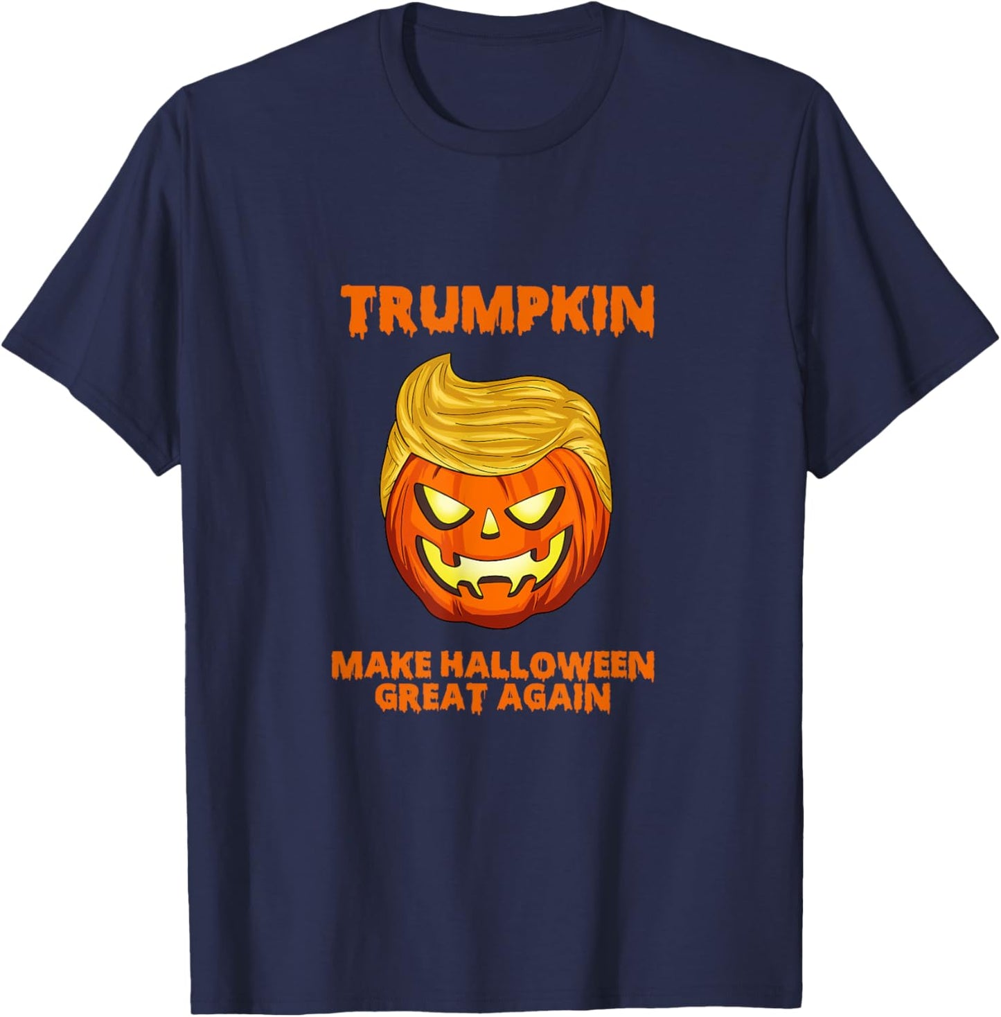 Trumpkin 2024 USA Make Halloween Great Again Funny T-Shirt - T-Shirt | Navy