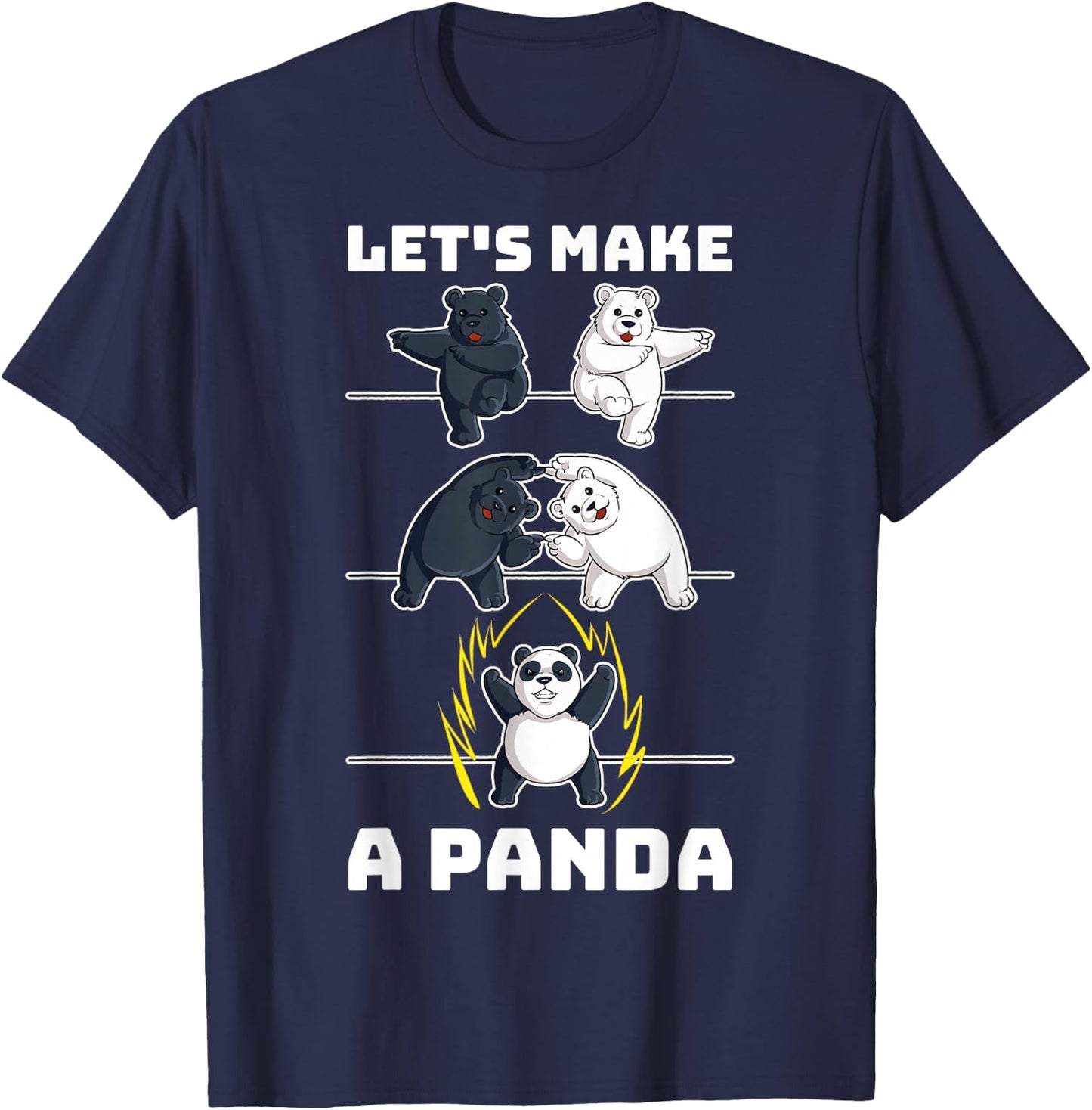 Lets Make A Panda T-Shirt - T-Shirt | Navy