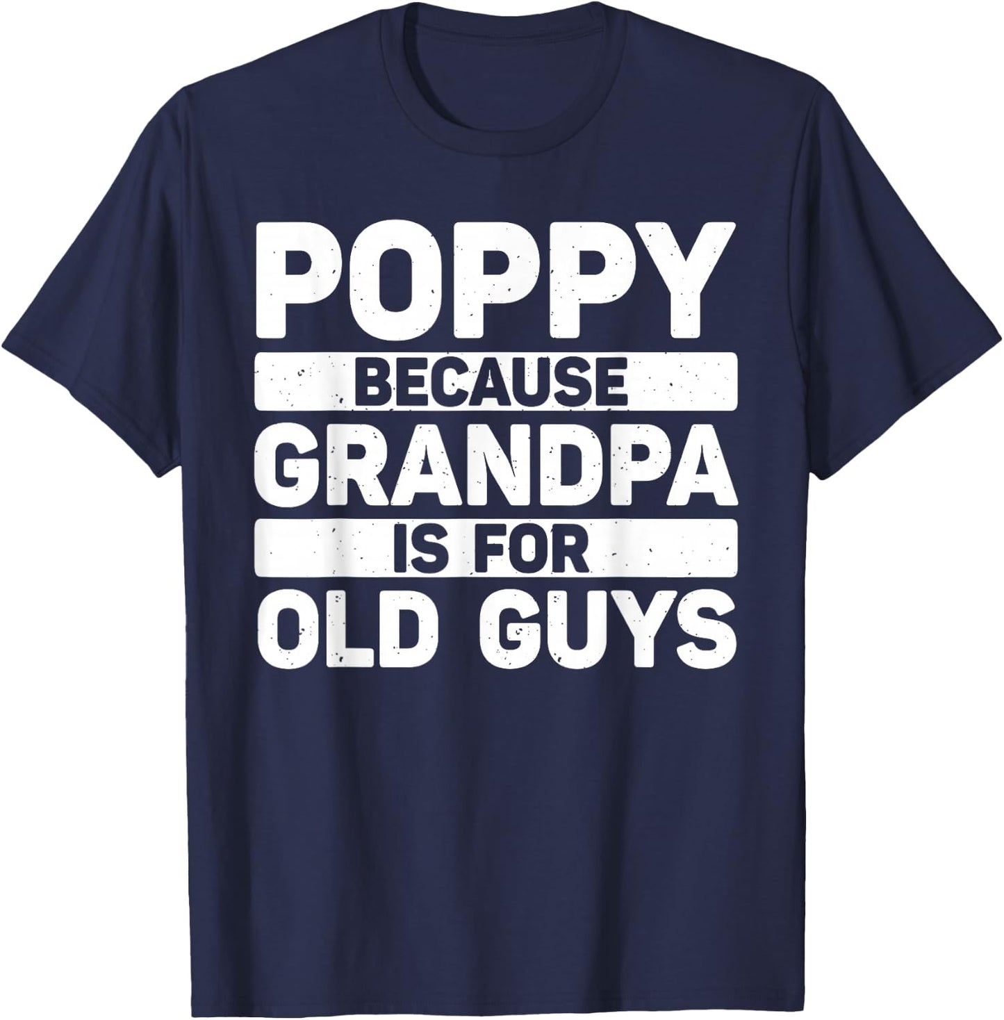Poppy Design For Grandpa From Grandkids Father's Day Poppy T-Shirt - T-Shirt | Navy