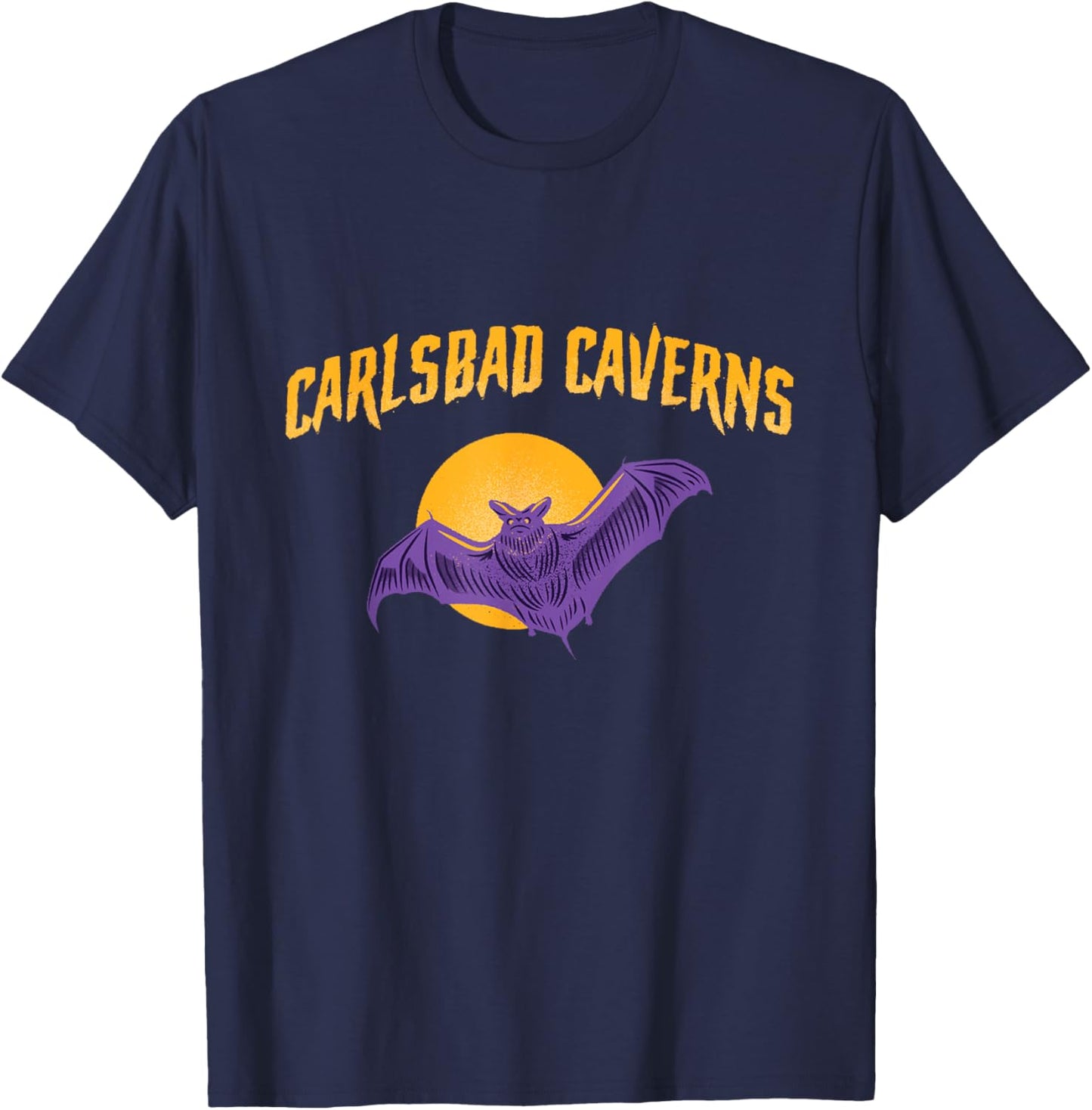 A Bat Flying In Carlsbad Caverns National Park New Mexico T-Shirt - T-Shirt | Navy