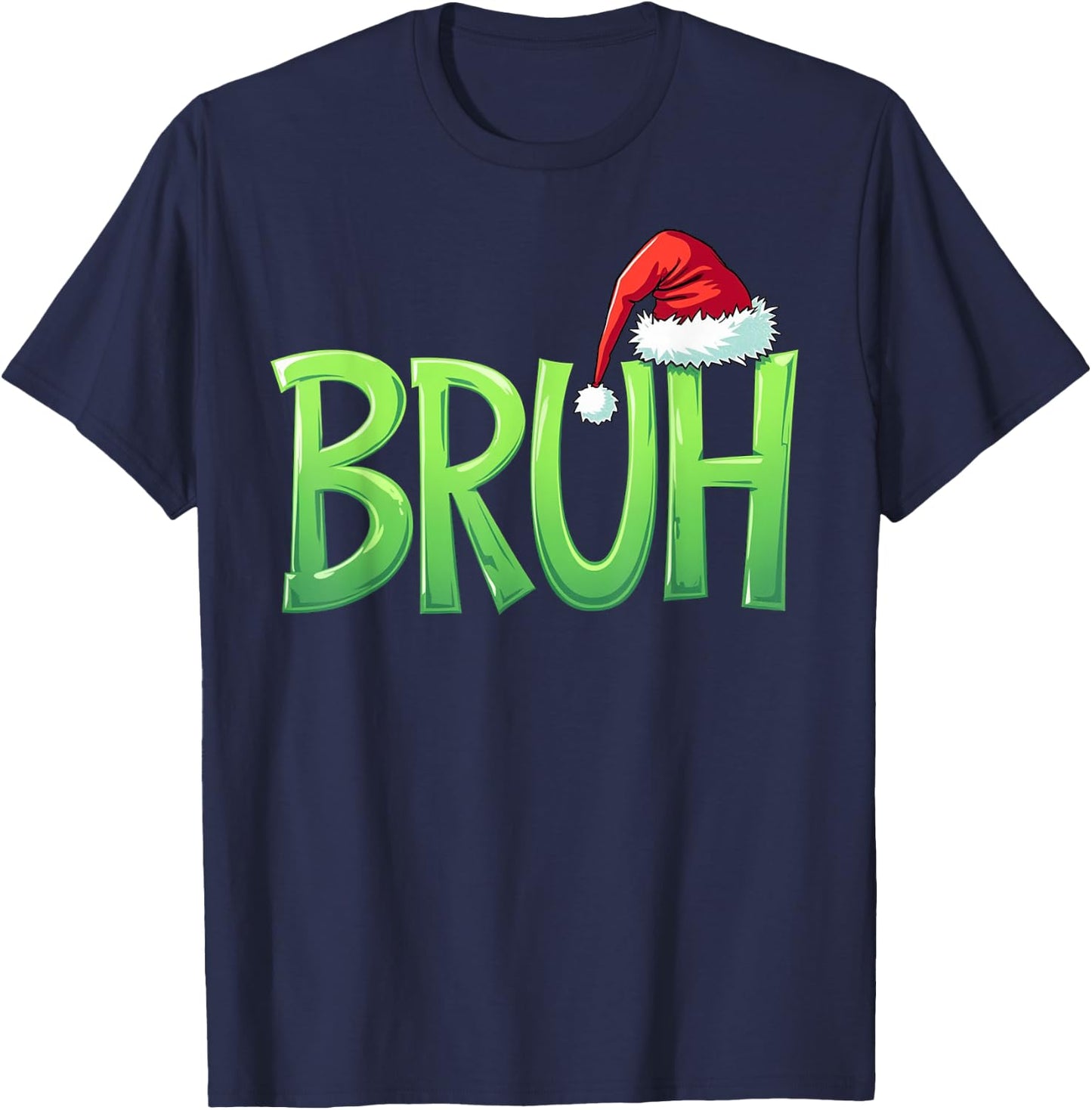 Bruh Christmas Kids Teens Boys Funny Christmas humor Meme T-Shirt - T-Shirt | Navy