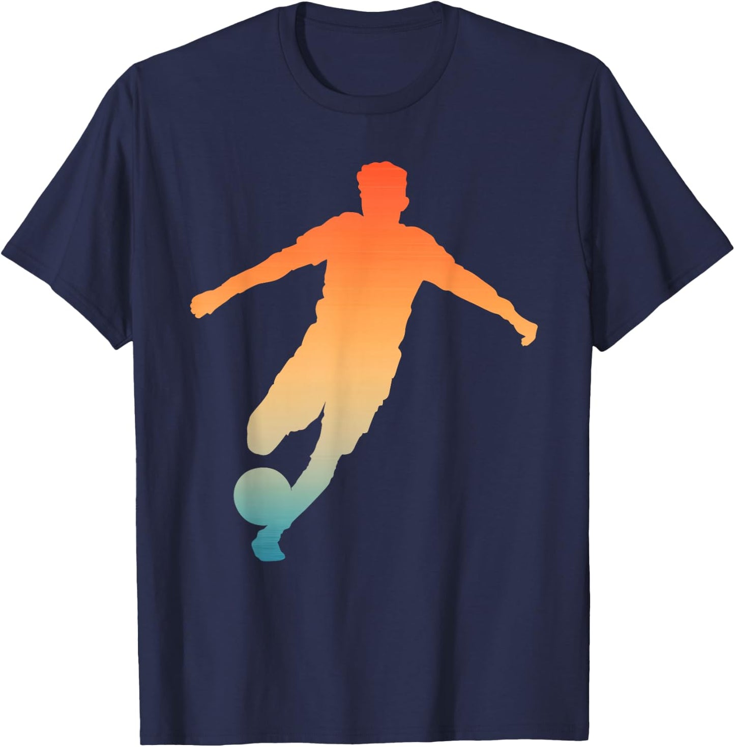 Silhouette Soccer Player Goalkeeper Lover Soccer Boy T-Shirt - T-Shirt | Navy