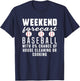 Weekend forecast baseball Mom Funny Baseball Softball Sports T-Shirt - T-Shirt | Navy