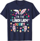 I'm The Lunch Lady Bunny Happy Easter Matching Bunny Lover T-Shirt - T-Shirt | Navy