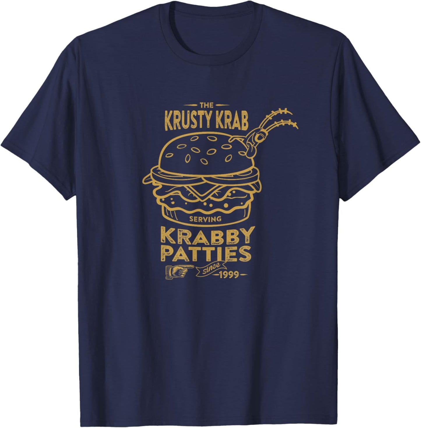 Spongebob Squarepants Krusty Krab Krabby Patties Ad T-Shirt - T-Shirt | Navy