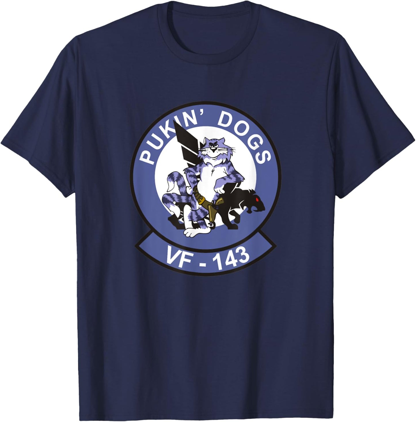 Pukin Dogs VF-143 Hornet Squadron T-Shirt - T-Shirt | Navy