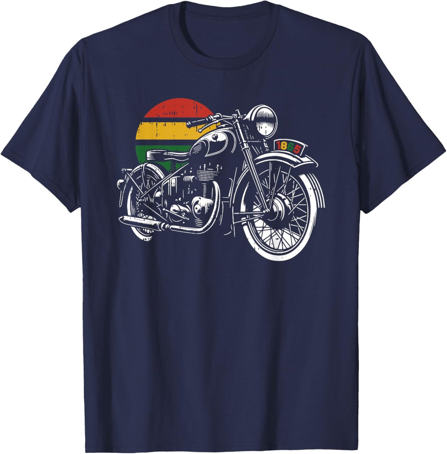 Pan African Motorcycle Juneteenth BLM Black History Men T-Shirt - T-Shirt | Navy