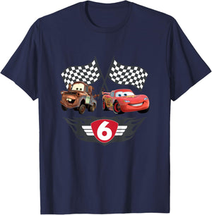 Kinder Cars 6 Geburtstag T-Shirt - T-Shirt | Navy
