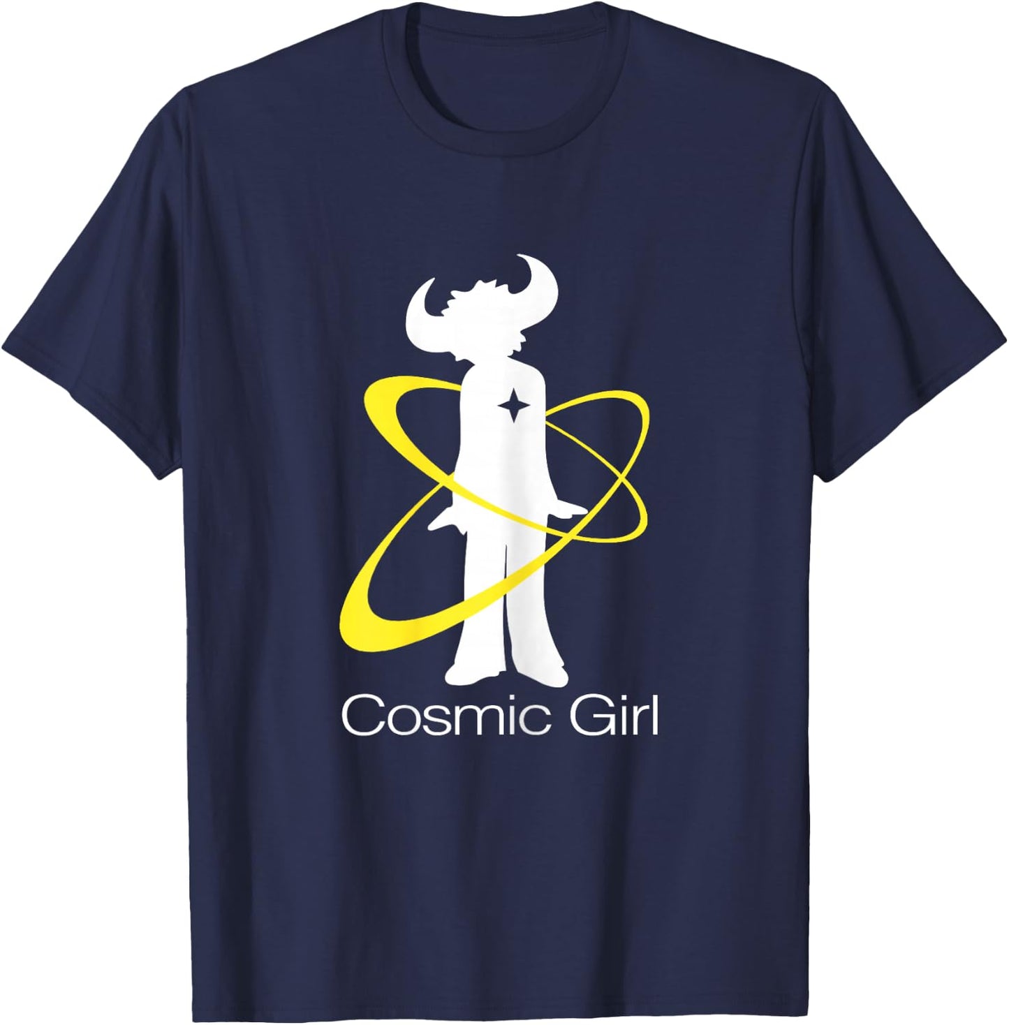 Jamiroquai Official Cosmic Girl Buffalo Logo T-Shirt - T-Shirt | Navy