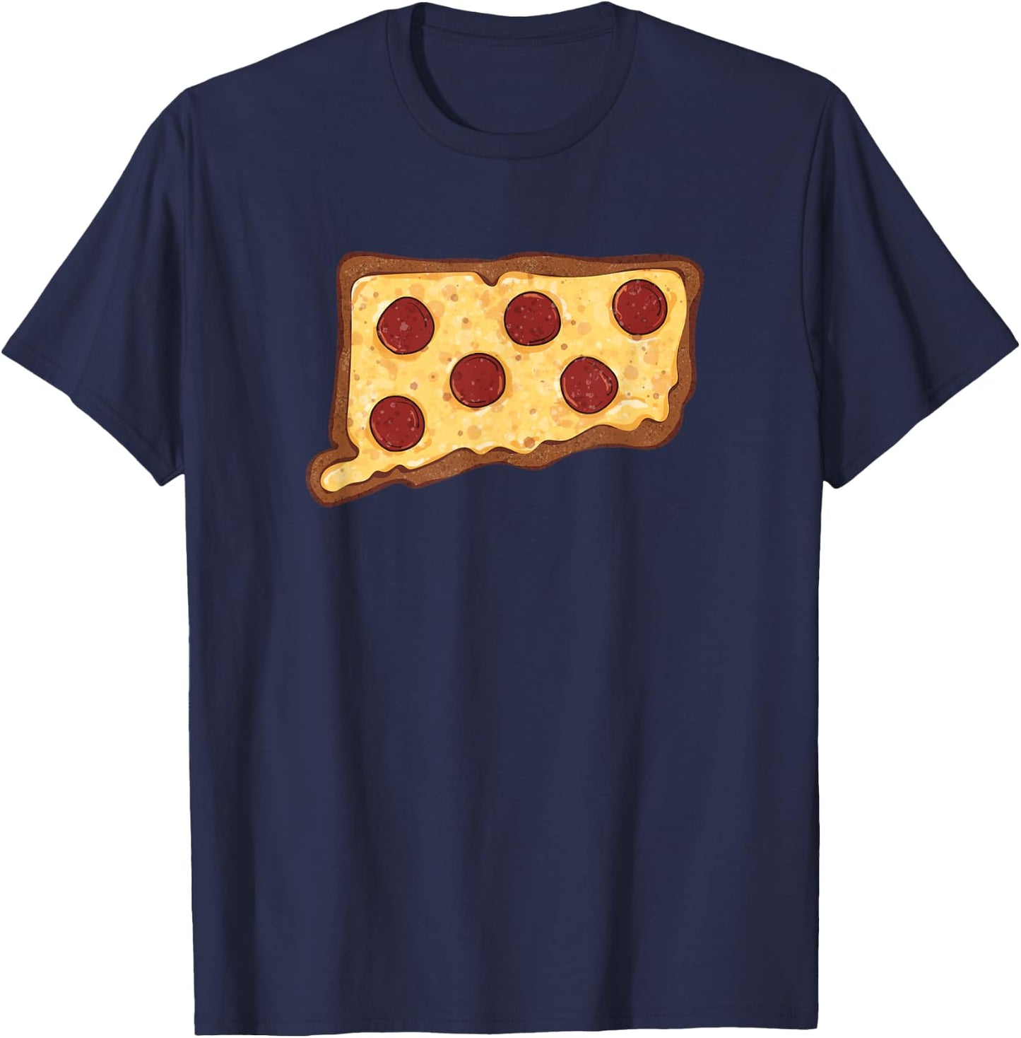 Connecticut Pizza T-Shirt - T-Shirt | Navy
