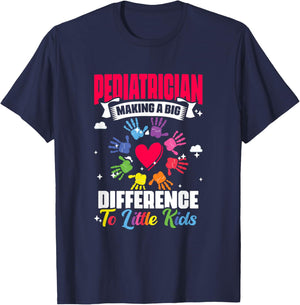 Pediatrician Difference Pediatrician Nurse Peds Pediatric T-Shirt - T-Shirt | Navy