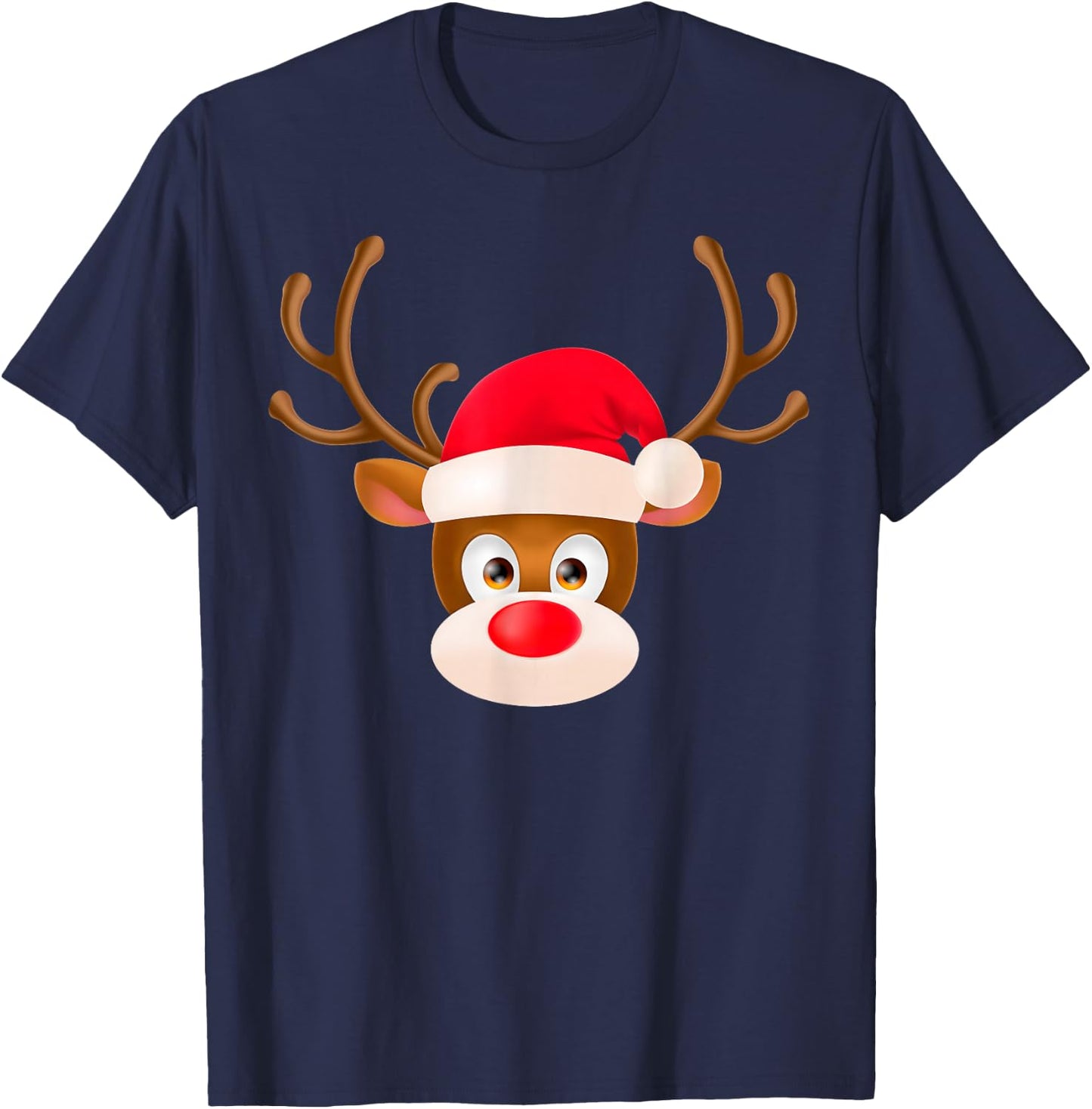 Rudolph The Red Nose Reindeer Christmas Pajama Girl Boy T-Shirt - T-Shirt | Navy