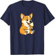 Corgi Ice Cream Zoo Animal Lover Kawaii Boys Girls Kids T-Shirt - T-Shirt | Navy