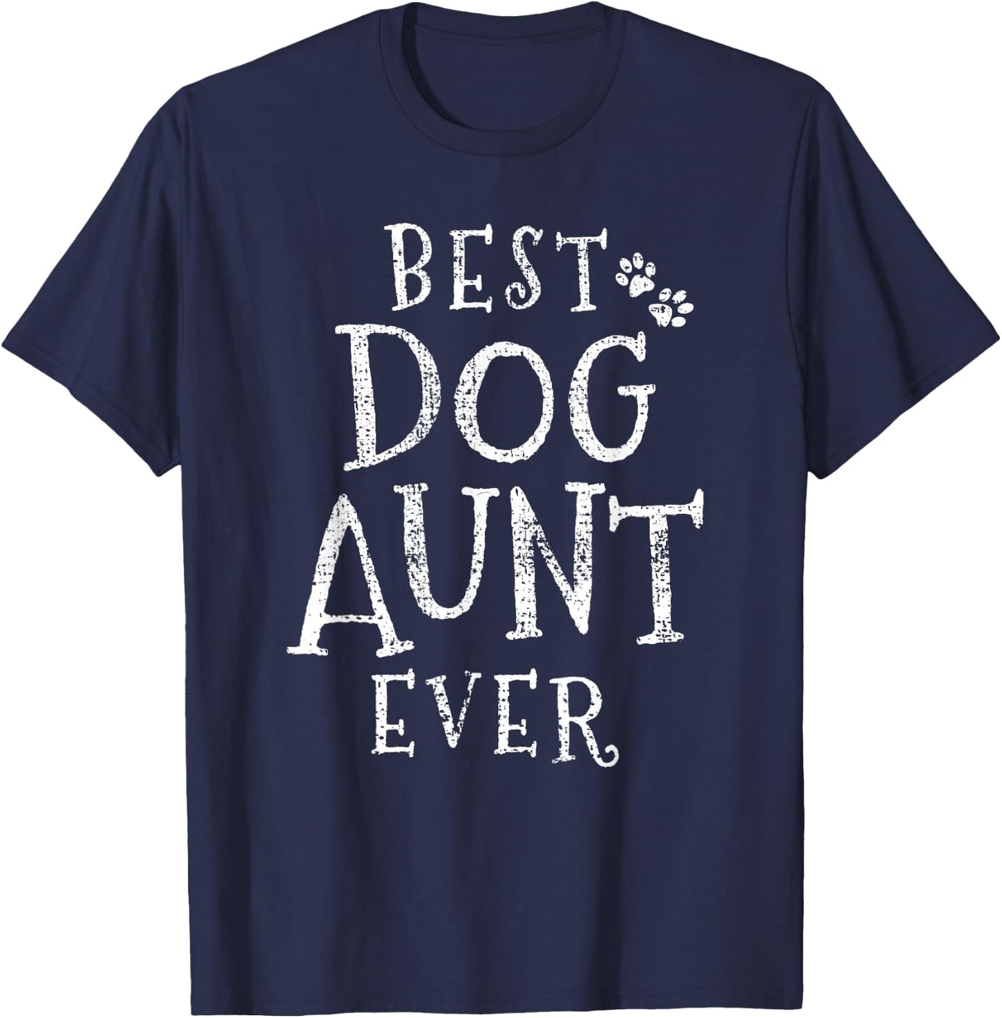 Dog Aunt Auntie T-Shirt - T-Shirt | Navy