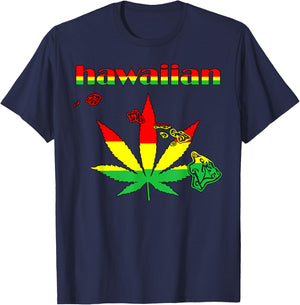 Hawaiian Pakalolo Reggae T-Shirt - T-Shirt | Navy