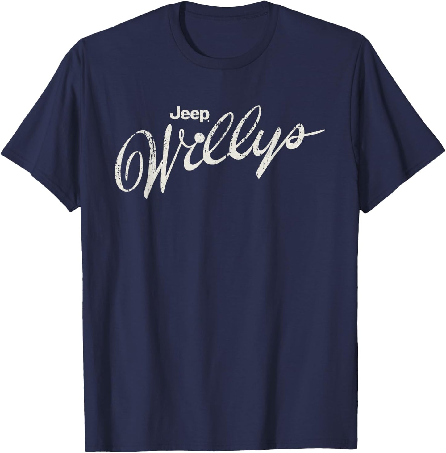 Jeep Willys Script Logo T-Shirt - T-Shirt | Navy