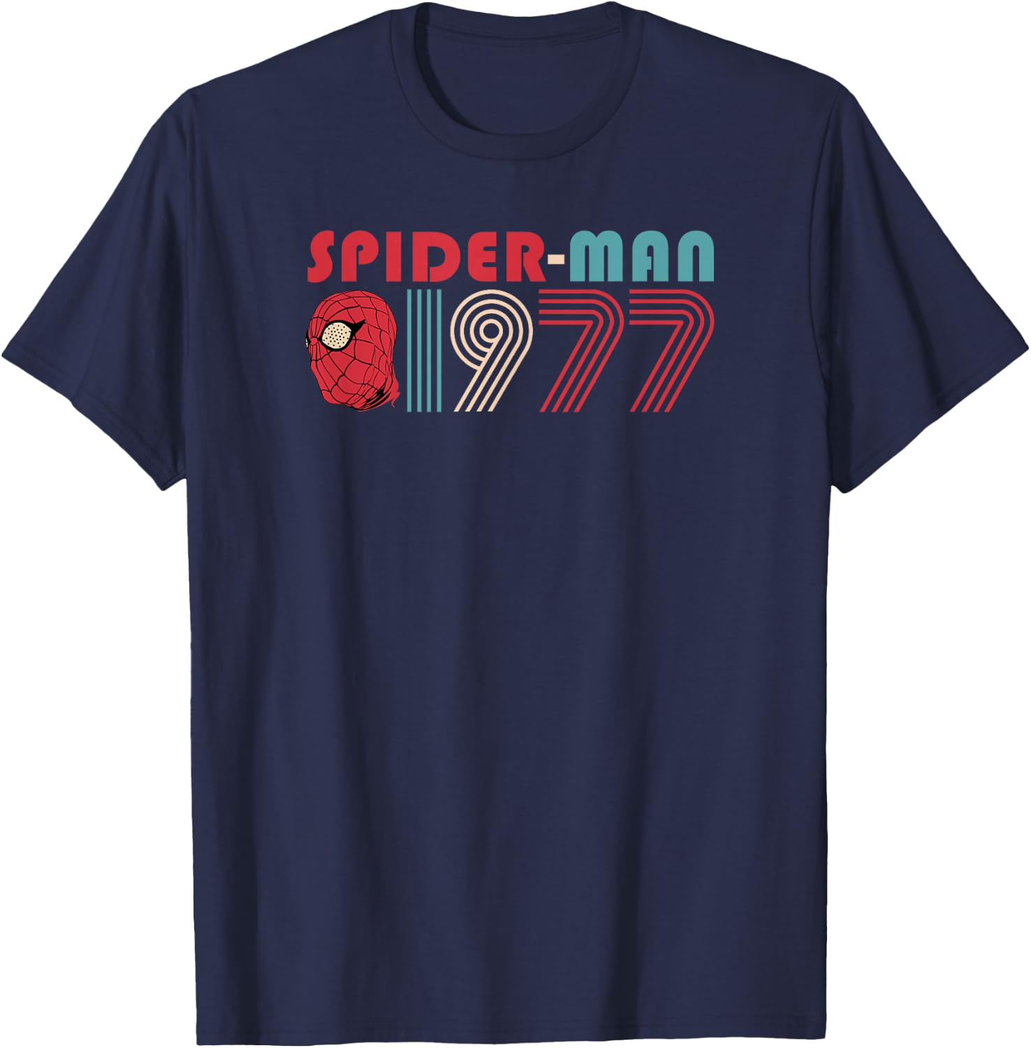 Marvel Spider-Man 60th Anniversary Spider-Man 1977 Vintage T-Shirt - T-Shirt | Navy