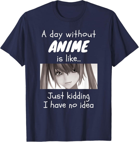 Anime Clothes Girls Women Funny Anime Outfits Cosplay Anime T-Shirt - T-Shirt | Navy