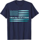 I Wear Teal For My Husband | PTSD Awareness T-Shirt - T-Shirt | Navy