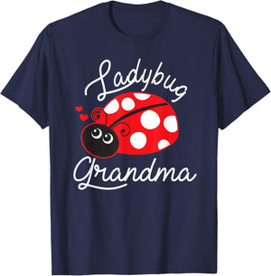 Ladybug Grandma Cute Ladybug T-Shirt - T-Shirt | Navy