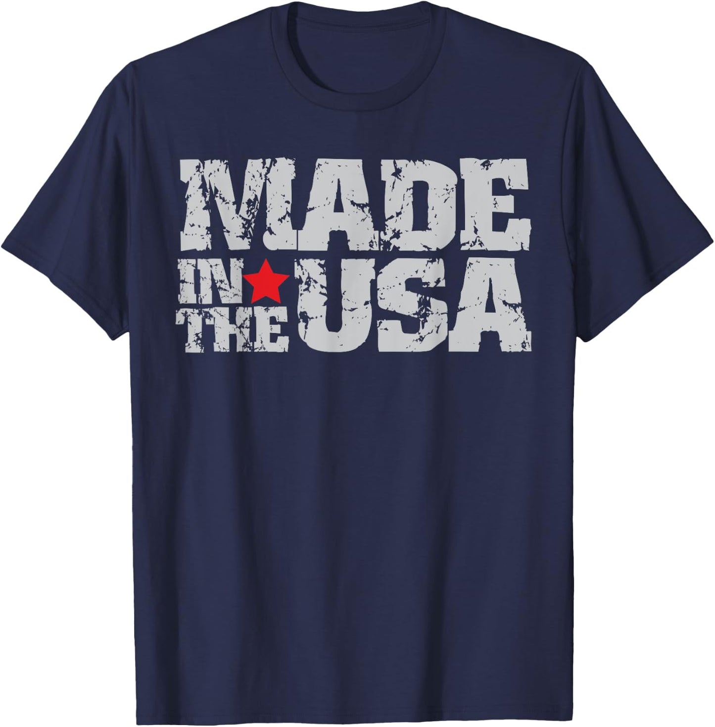 Made in the USA, Proud Born in the USA T-Shirt - T-Shirt | Navy